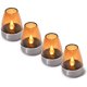 thumbnail image 1 of Velas solares en juego de 4 - luz parpadeante de color ámbar - módulo solar discretamente integrado - dimensiones (D x H) 6 x 9,2 cm, luz de vela sin llama, 1 of 7