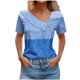 thumbnail image 1 of Tops de Algodón para Mujeres Cuello en V Casual de Manga Corta, Imitación Algodón Primavera Y Blusa de Verano, 1 of 5