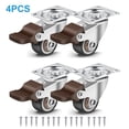 thumbnail image 2 of 1-2 Inches L-Shaped Plate Swivel Caster With Brake TPE Rubber Caster Side Mount A, 2 of 3