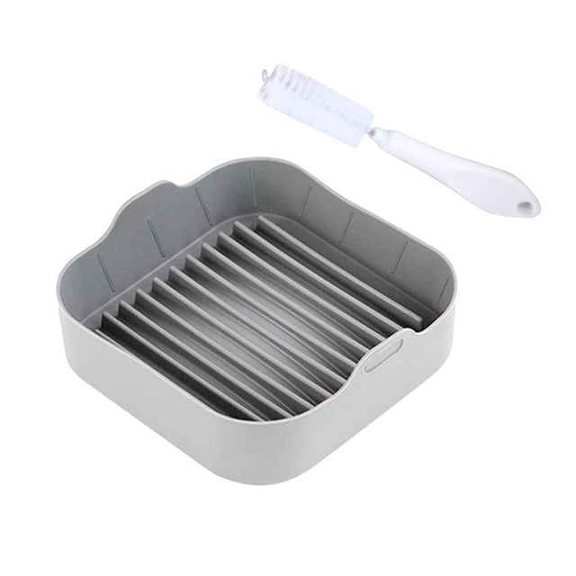 Accessoires de Four de Friteuse à Air Chaud, Remplacement Réutilisable de Silicone de Friteuse à Air pour les Doublures en Papier, Pot en Silicone de Friteuse à Air Robuste et Résistant