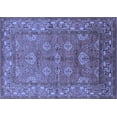 thumbnail image 1 of Ahgly Company Machine Washable Indoor Rectangle Oriental Blue Industrial Area Rugs, 4' x 6', 1 of 4