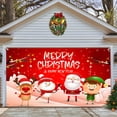 thumbnail image 1 of Hml Christmas Decorations Christmas Garage Door Tapestry Home Background Wall Cloth Cartoon Snowman Pattern Festive Party Decoration Tapestry, 1 of 1