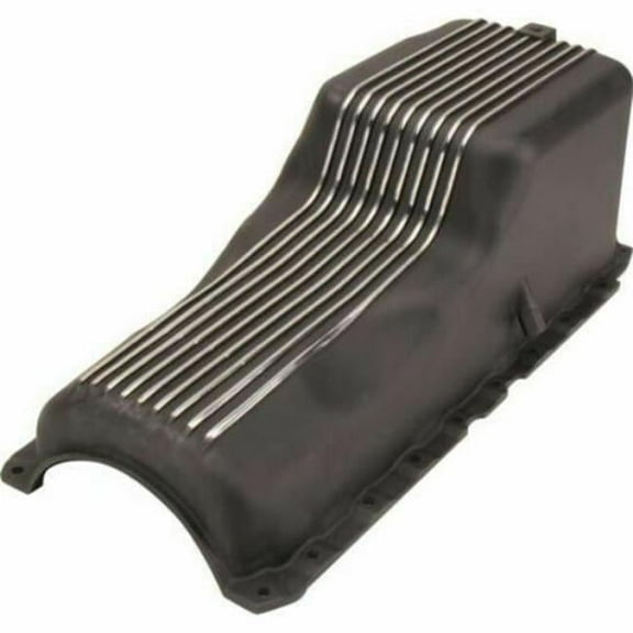 Aluminum Finned Oil Pan for 1965-1990 BBC 396-502, Black