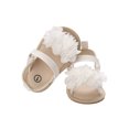 thumbnail image 4 of hirigin Baby Girl's Sandals, Flower Decoration Soft Sole Breathable Infant Girl Shoes for Party Photography, 4 of 8