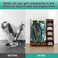 thumbnail image 5 of Golf Clubs Sets Golf Bag Organizer for Garage, Premium Wooden Golf Clubs Storage Rack Fit 2 Golf Bags, Golf Trunk Organizer for Car Garage Club Shed Basement,Brown,Men's Golf Clubs Sets, 5 of 12