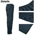 thumbnail image 4 of Gvmfive Men Solid Multi Pockets Elastic Waist Casual Cargo Pants, 4 of 5