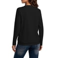 thumbnail image 6 of Lixiuxyad Women Long Sleeve Open Front Cardigan Knit Button Up Cardigan with Pockets Fall Outfits,Black, 6 of 7