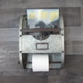 thumbnail image 3 of Wall Mount Rustic Metal Bath Towel Bar Bathroom Organizer Toilet Paper TP Roll Holder, 3 of 4