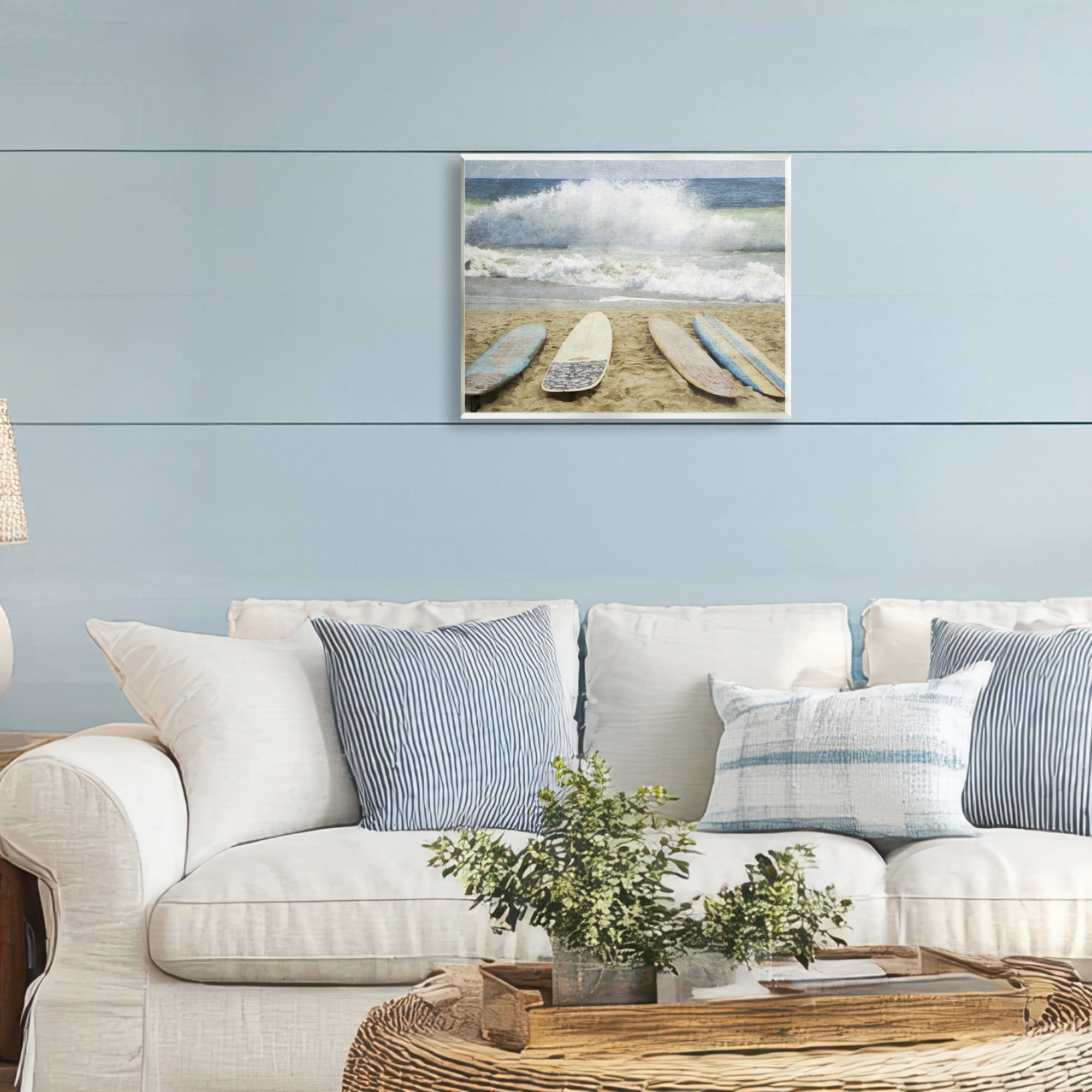 Stupell Industries Surfboards At The Ready Wall Plaque Art, design by Grotto Studios
