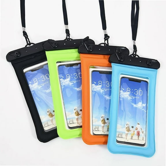 [4 Pack] Waterproof Snorkeling Floating Phone Dry Bag Case IPX8 Underwater Floating Phone Pouch Holder with Lanyard for iPhone 14 13 Samsung Galaxy Google Up to 7.0'' for Vacation Travel