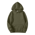 thumbnail image 3 of Textilo Womens Hoodies Long Sleeve Hooded Sweatshirts with Pocket Solid Color Sweaters Pullover Y2k Fall Winter 2026 Comfy Casual Clothes,Camouflage Green 3XL, 3 of 6