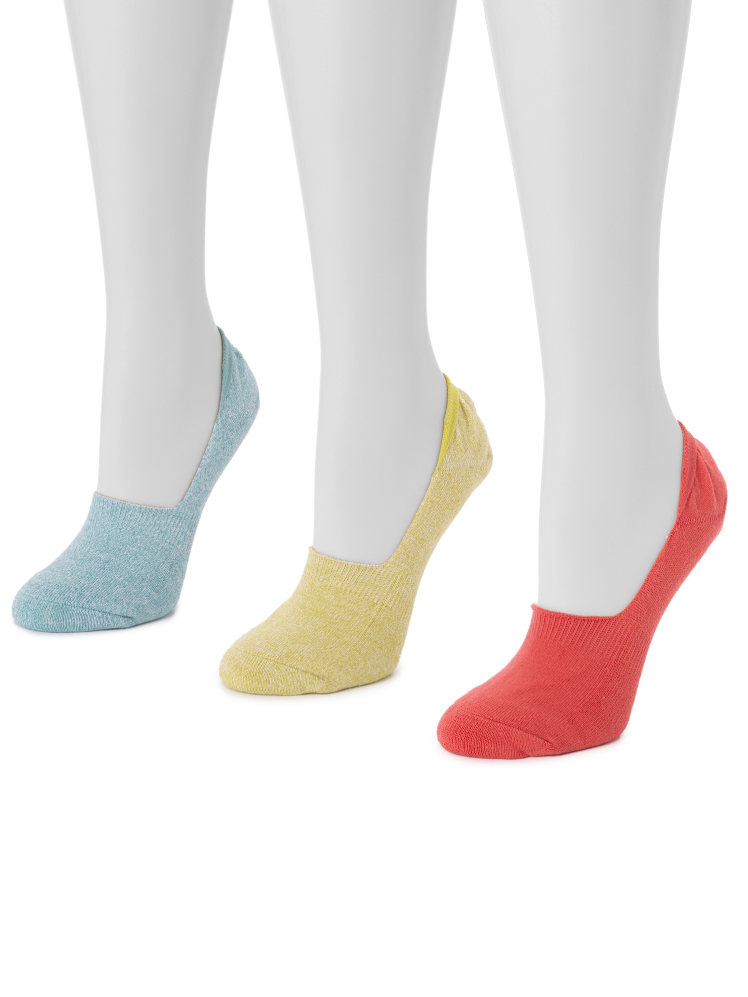 MUK LUKS Women's NO SHOW Liner Socks, 6 pairs