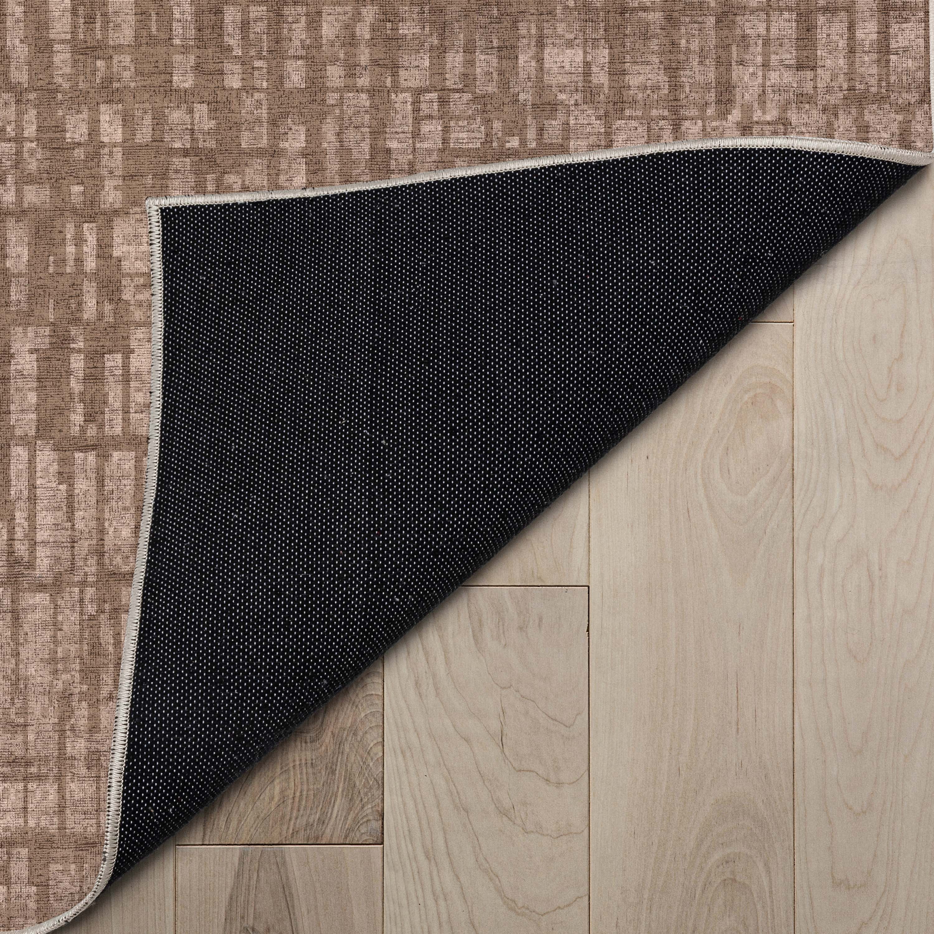 Well Woven Abstract Nightscape Modern Geometric Flat-Weave Brown 7'7" x 9'10" Area Rug