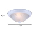 thumbnail image 2 of CANARM IFM211WH 11" 2 Bulb Flush Mount, White with Frosted Swirl Glass, 2 of 4