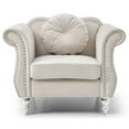 thumbnail image 4 of Glory Furniture Hollywood Velvet Chair in Ivory, 4 of 6