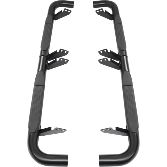 KOJEM Side Step Compatible with 2003-2010 Hummer H2 H2 Sut Black Steel Plastic