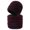 Wine, variant on Bib Hat Two Piece Set Thickened And Padded Knitted Plush Woolen Hat Scarf Outdoor Hat Set
