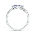 thumbnail image 2 of ANGARA Natural Round 1 ct Tanzanite Two Stone Bypass Ring with Diamonds in 925 Sterling Silver for Women (Size-5mm) | December Birthstone, Anniversary, Jewelry Gift for Women | Natural Tanzanite Ring, 2 of 12