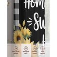 thumbnail image 6 of Sheer Curtains 84 Inches Long 2 Panels, Sweet Home Farmhouse Sunflower Rod Pocket Curtain Voile Draperies, Black White Buffalo Plaid Light Filtering Window Treatment for Living Room Kitchen Bedroom, 6 of 8