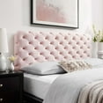 thumbnail image 2 of Tufted Headboard, Full Queen Size, Velvet, Pink, Modern Contemporary Urban Design, Bedroom Master Guest Suite, 2 of 7