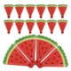 thumbnail image 1 of KAKOWELY 16 platos de papel de sandía para fiestas, platos de postre desechables, platos moldeables de sandía, 1 of 5