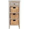 thumbnail image 2 of SAFAVIEH Michaela Nautical Side Table w/ Drawer and 3 Baskets, Vintage White, 2 of 4