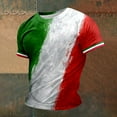 thumbnail image 6 of SXcggal Male Print Italy Theme Number Casual Crewneck Graphic Plus Size Shirt Printed Solid Color Short Sleeve Top Breathable Lightweight Men's T-Shirt, 6 of 6