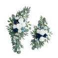 thumbnail image 2 of 2 guirnaldas de arco de boda con flores artificiales, adorno colgante para decoración del hogar, telón de fondo floral para decoración de puerta de Azul, 2 of 8