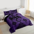 thumbnail image 5 of Feelyou Hippie Damask Print Queen Comforter Set, Dreamy Bohemian Flower Bedding Sets, Tribal Dragon Reversible Bedding Comforter Set, Lightweight Room Decor, 3pcs, 5 of 8