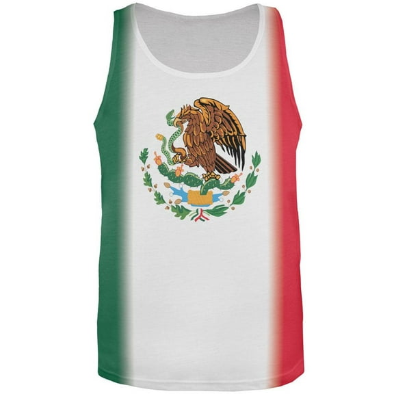 Cinco De Mayo Mexican Flag All Over Adult Tank Top - 2X-Large