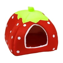 LAMIRO Guinea Pig Bed Rabbit Hideout Warm Fleece Cuddle Cup Washable Winter Sleeping House for Small Pet/Ferret/Chinchilla/Bunny