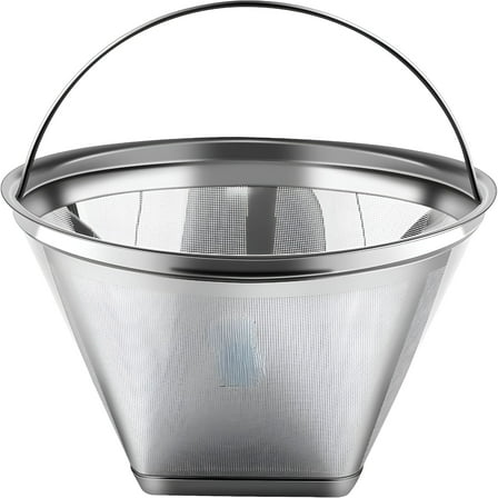 ACDANC Reusable #4 Cone Shape Coffee Filter Permanent 6-10 Cup Stainless Steel Coffee Filter - BPA Free