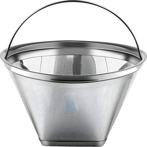 ACDANC Reusable #4 Cone Shape Coffee Filter Permanent 6-10 Cup Stainless Steel Coffee Filter - BPA Free