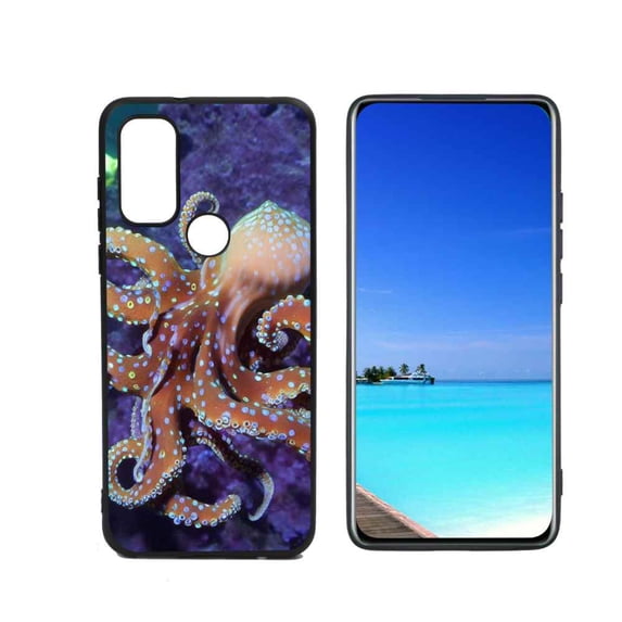 Compatible with Motorola Moto G Pure Phone Case, Octopus-500 Case Silicone Protective for Teen Girl Boy Case for Motorola Moto G Pure