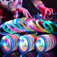 thumbnail image 1 of Glow Bracelets OLUPP, paquete de 90 unidades, luces LED, 6 colores, regalos de fiesta, 1 of 6