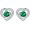 Silver-05-May-Zirconia, variant on Birthstone Heart Cubic Zirconia Stud Earrings, Classic Love Heart Tiny Piercing Studs, Anniversary Valentine's Day Birthday Holiday Fashion Jewelry Gifts for Women Ladies Daily Wear Party Ornament
