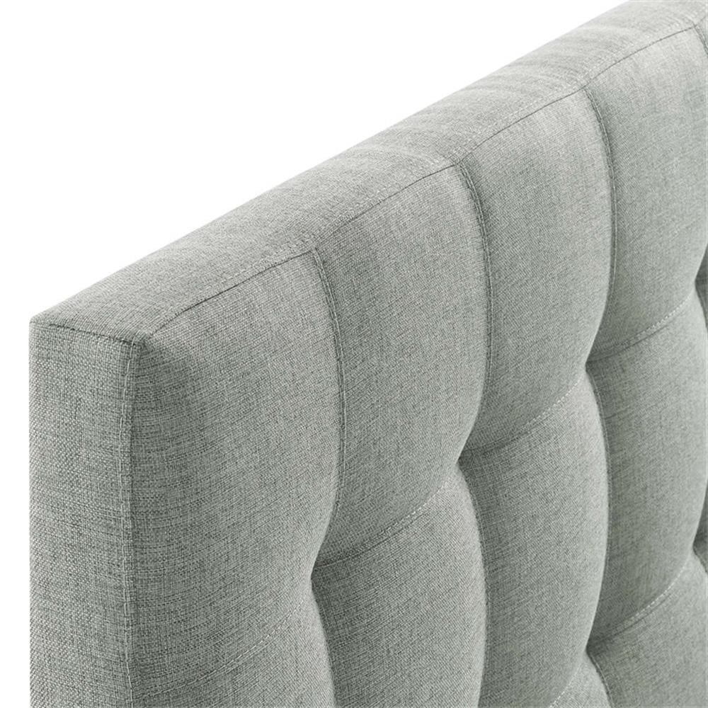 Modway Lily King Size Button Tufted Panel Headboard in Gray