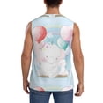thumbnail image 4 of Balery Cute Elephant Men's Sleeveless Muscle Shirts Workout Tank Top, Moisture Wicking, Odor Protection-Medium, 4 of 8