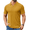 Yellow, variant on COOFANDY Men's Ribbed Polo Shirts Short Sleeve V Neck Slim Fit Polo T-Shirt Casual Summer Collared Golf Shirt