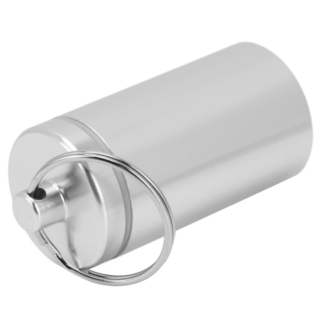 Mini Keychain Medicine Holder,Mini Portable Keychain Medicine Waterproof Medicine Box Aluminum Medicine Container Sturdy Construction