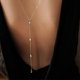 thumbnail image 1 of Simple diamond open back back chain necklace fashion body chain sexy ladies back, 1 of 3