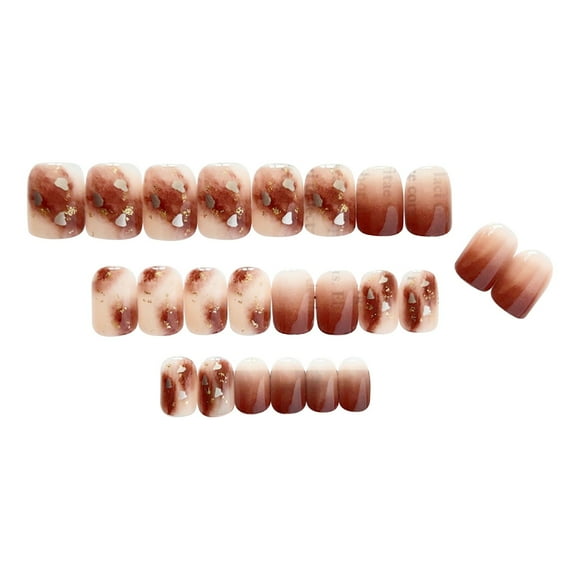 VOKE Ballerina Nails Medium Length Full Cover Nail Things Nails Medium Length Long Clear Coffin Nail Tips Acrylic Curved Nail Tips 24pcs French Gradient Manicure Patch Wearing Nails Ballet