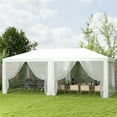 thumbnail image 3 of GVN Backyard Garden Canopy, Camping Canopy Screen Tent,10' x 20' Party Tent, Outdoor Wedding Canopy with Removable Sidewalls,White, 3 of 10