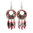 thumbnail image 4 of NW Native Totem Earrings: West Coast Earrings, Haida Earrings- Eagle Totem, Bear Totem, Raven Totem, Totem Mask, Wolf Haida Jewelry (IndianMask), 4 of 8