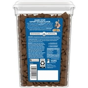 Temptations Jumbo Stuff Savory Salmon Flavor Crunchy And Soft Treats For Cats, 14 Oz Tub