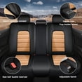 thumbnail image 5 of Fit for Nissan Rogue 2021 Seat Cover, Orange and Black Car Seat Covers, Premium Leather 5 Piece Full Set With a Headrest and Lumbar Support Suitable for All Seasons, Airbag-Compatible, 5 of 7