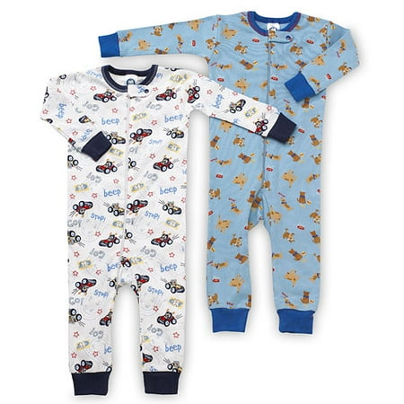 Gerber Long John Jumpsuit for Boys, 2-Pack, Infant