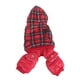 thumbnail image 4 of Abrigo de invierno para perros, ropa gruesa de poliéster y forro polar acolchado a cuadros para mascotas, ropa cálida con capucha para perros pequeños, 4 of 8