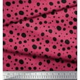 thumbnail image 2 of Soimoi Pink Cotton Duck Fabric Black Dots Print Sewing Fabric Yard 56 Inch Wide, 2 of 3