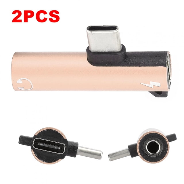 Usb C , Type-C To 3.5mm Assist Headphone Jack Adapter Cable Headset Adapter 2Pcs 2 In 1 With Bent Freely For For LeEco